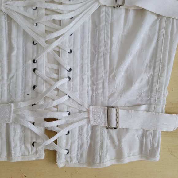 Vintage Sears Fan Corsette Gorgeous Lace Up Waist Trainer Support Cosplay - Picture 6 of 16